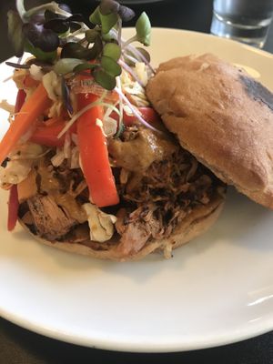 BBQ Jackfruit sandwich  at Earth Plant Based in Phoenix
