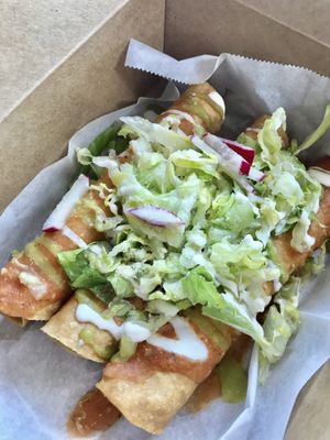Potato flautas at Earth Plant Based in Phoenix