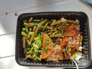 Tofu with beans and rice at Toko-Patja in Heerlen