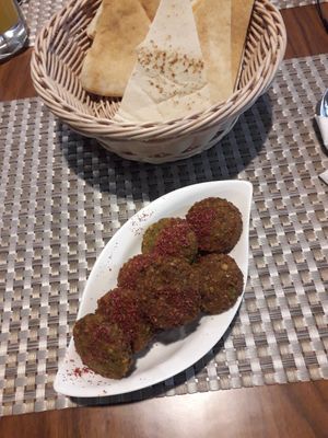 Falafel at Palm Court in Wadi Musa