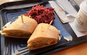 Smoked Tempeh plus sriracha slawps  at Copper Branch - Stanley in Montreal