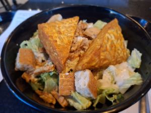 Caesar Salad with extra tempeh 😋 at Copper Branch - Stanley in Montreal