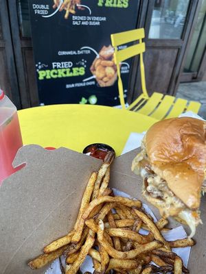 Beyond Burger Combo Diller Brined Fries at Diller in New York City