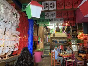 Inside at Los Colorines in Tepoztlan