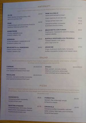 Antipasti at Piccolino in Clitheroe