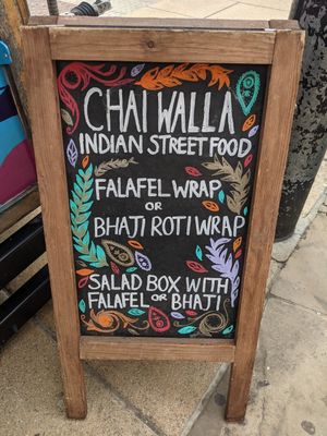 Sign at Chai Walla in Cambridge