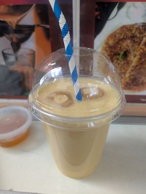 Mango lassi (seasonal) at Chai Walla in Cambridge