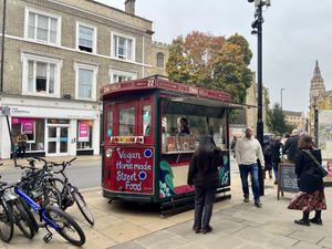 Food kiosk   at Chai Walla in Cambridge