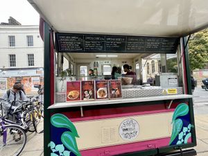 Food kiosk   at Chai Walla in Cambridge