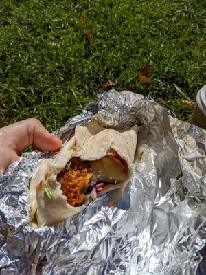 Falafel wrap w/ samosa £6 at Chai Walla in Cambridge