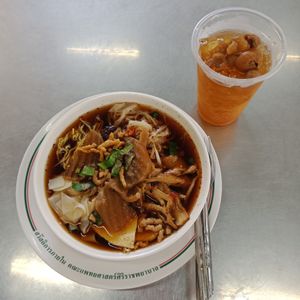 Faux duck meat noodle soup at Welfare Cafeteria - Kiosk 27 in Bangkok