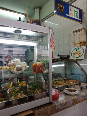 In front of the kiosk at Welfare Cafeteria - Kiosk 27 in Bangkok