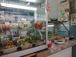 In front of the kiosk at Welfare Cafeteria - Kiosk 27 in Bangkok