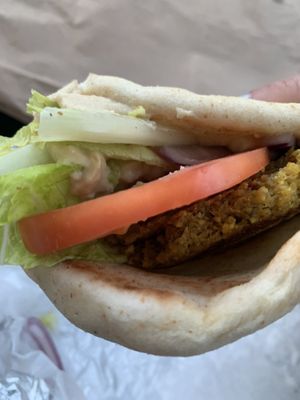 Falafel pita 🥙  at Good Eats on 6 in Eastham