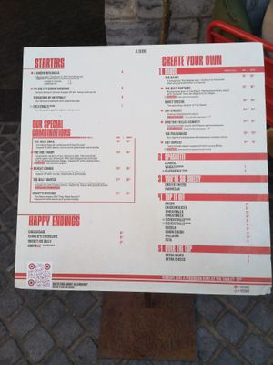 Menu at Bavet in Leuven