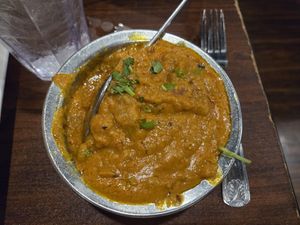 Baygan bhartha made vegan. YUM! at Tandoori Oven in Logan