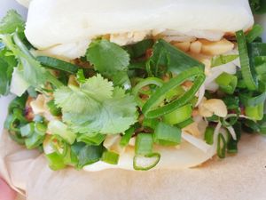 Vegan Tofu Bao Bun - delicious! at Super Hero Banh Mi in Castlemaine
