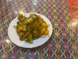 Brocauali&patato dry curry  at Everest Kitchen in Tama