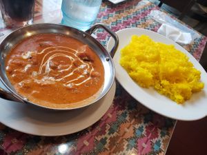 Lunch set (¥750) with rice at Everest Kitchen in Tama