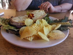 Vegan club with chips - simply amazing! at Lighthouse Center Bakery and Cafe in Umpqua