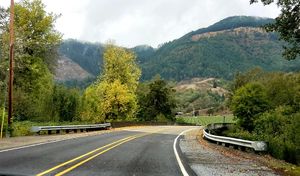 Beautiful country drive at Lighthouse Center Bakery and Cafe in Umpqua