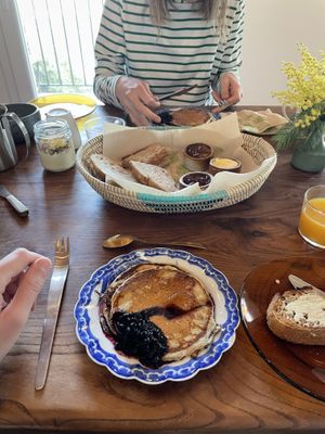 Breakfast  at Studio Vert  in Laroque-des-alberes