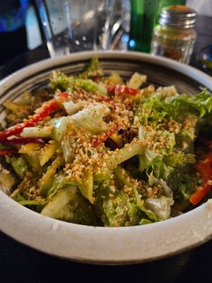 Mango salad at Shio Ramen in Tbilisi