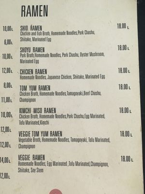 VEggie Tom yum, veggie ramen  at Shio Ramen in Tbilisi