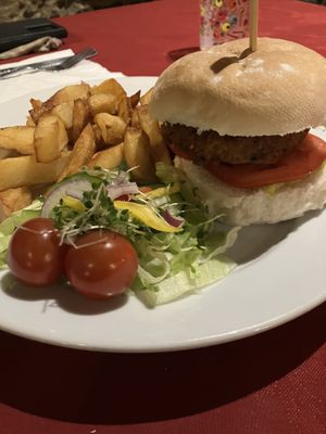Vegan burger   at The Lion Inn in Blakey