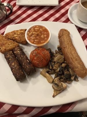 Vegan breakfast   at The Lion Inn in Blakey