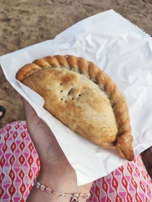 Vegan pasty at Marco's Cafe in Barry