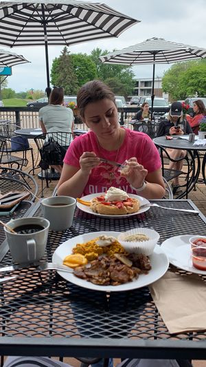 The outdoor seating is nice. at Olivia's Organic Cafe in Burnsville