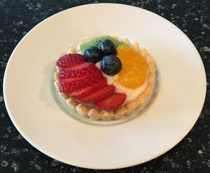 Vegan Fruit Tart. Spectacular. at Olivia's Organic Cafe in Burnsville
