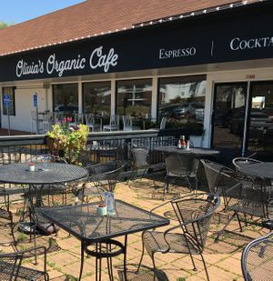 Exterior July 2023 at Olivia's Organic Cafe in Burnsville