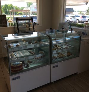Dessert, bakery and pastry counter at Olivia's Organic Cafe in Burnsville