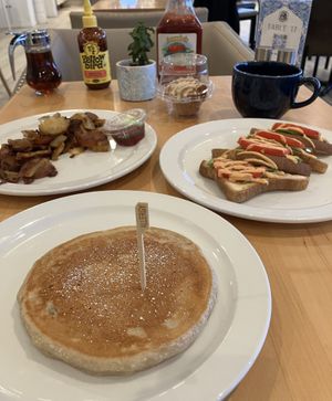 Vegan Pancake from the à la carte section of the menu at Olivia's Organic Cafe in Burnsville