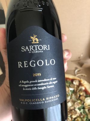 Italian wine (Regolo, valpolicella ripasso (DOC)  at Vrouwe Jakoba in Schiermonnikoog