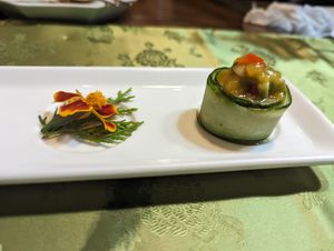 Seasonal vegetable sushi at Chaegundaam - 채근담 in Seoul