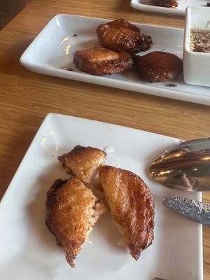 Coconut battered sweet potatoes   at Pete's Thai Kitchen in Dubuque