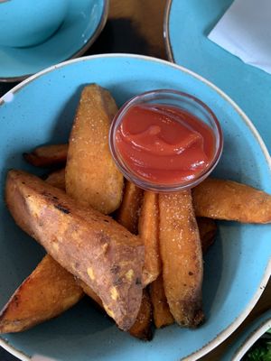 Sweet potato wedges   at Zu Cafe in Lewes