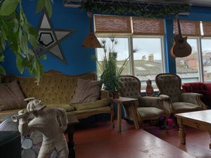 Upstairs seating   at Zu Cafe in Lewes