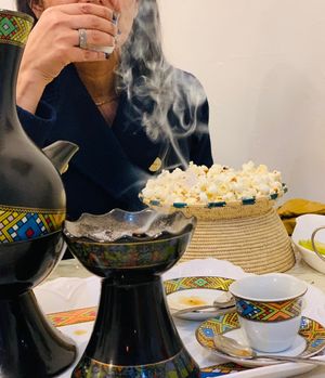 Traditional roast coffee experience   at Balageru in Nottingham