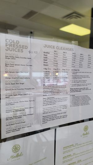 Juices at Mindful Juice Bar in Surrey