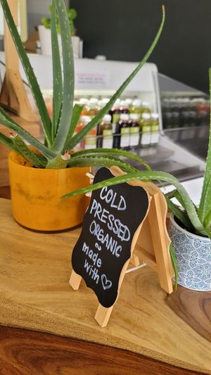 In house juices at Mindful Juice Bar in Surrey