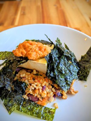 Dragon Bowl (vegan and delicious AF lol) at Cafe Bliss in Brighton