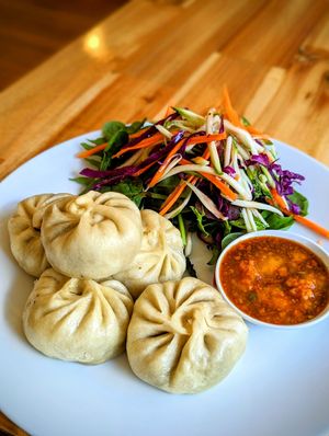 Momo (Vegan Tibetan Dumplings) at Cafe Bliss in Brighton