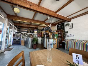 Inside the cafe   at Karma Free Cafe in Christchurch