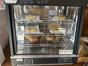 Pie warmer   at Karma Free Cafe in Christchurch