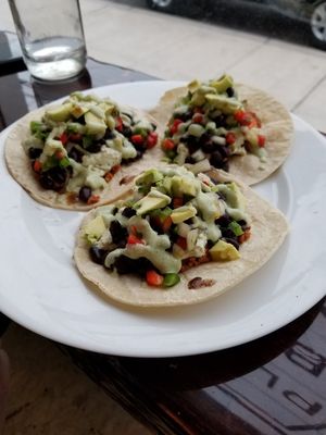 Bex Mex Tacos with Cilantro Lime Sauce at Plant Base in Jersey City