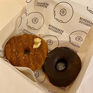Banana and chocolate at Boneshaker Doughnuts in Paris